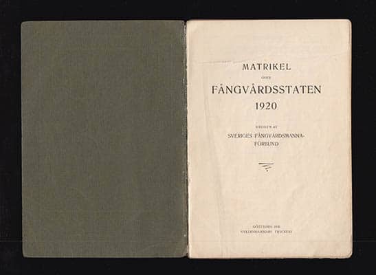 Matrikel över fångvårdsstaten 1920