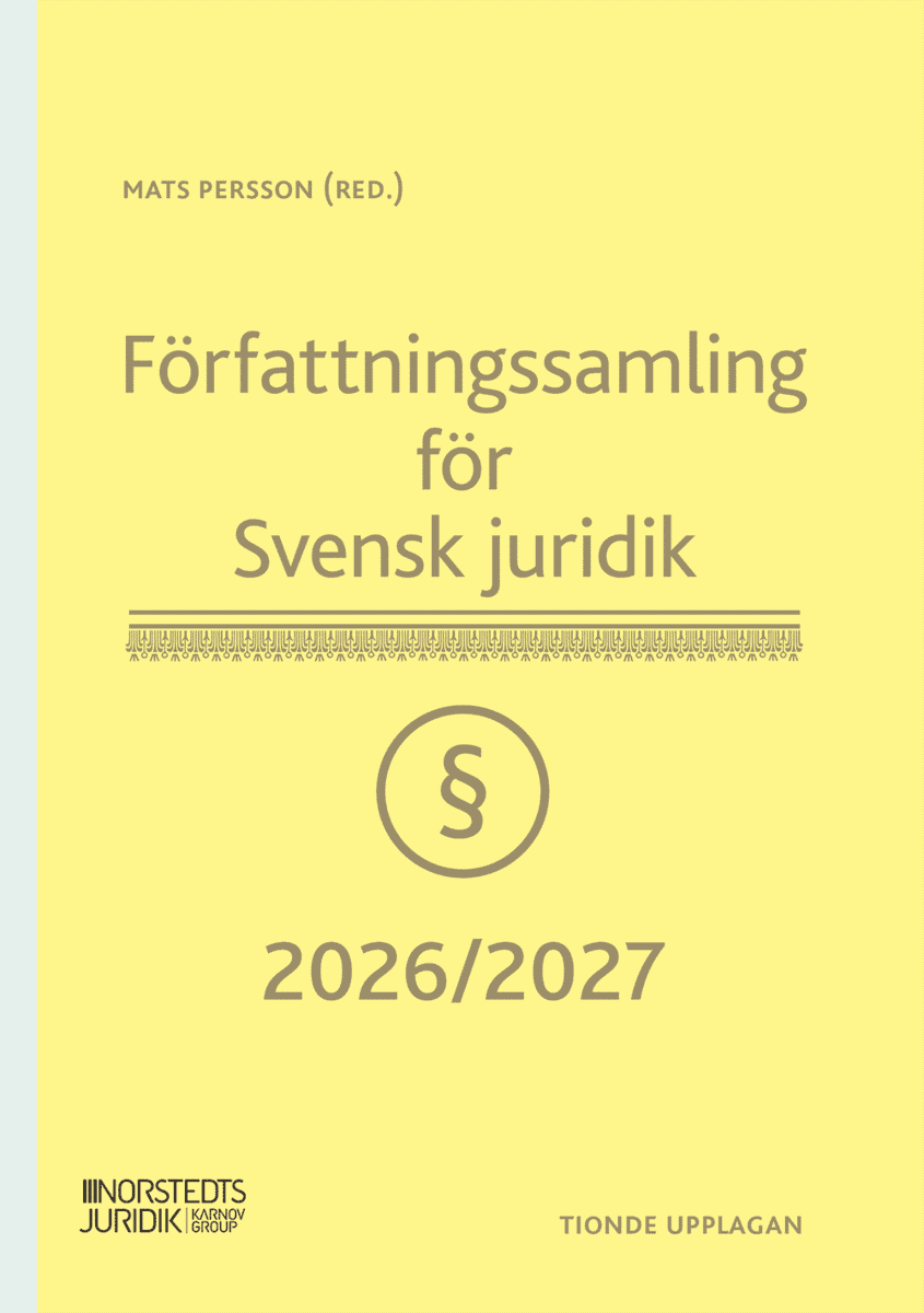 Mats Persson : Författningssamling för Svensk juridik