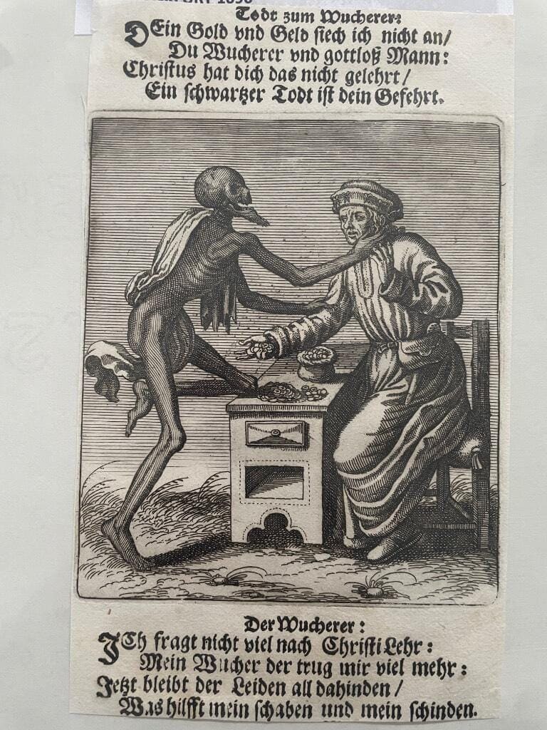 Matthaeus Merian : Kopparstick från Merians Todten-Tantz, 1696 (Dödsdansen, Dance of death, la Dance Macabre).