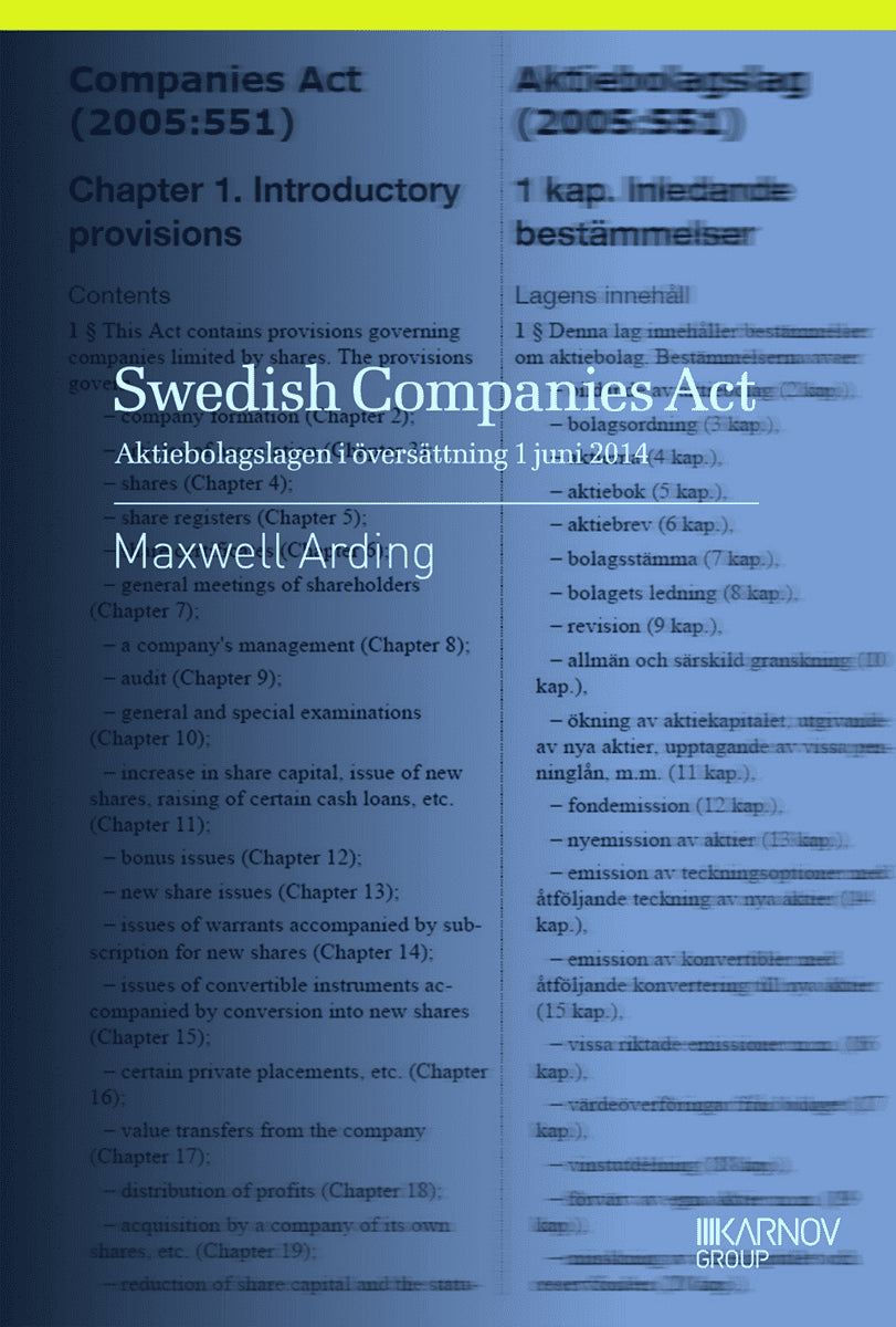 Maxwell Arding : Swedish Companies Act - Aktiebolagslagen i översättning