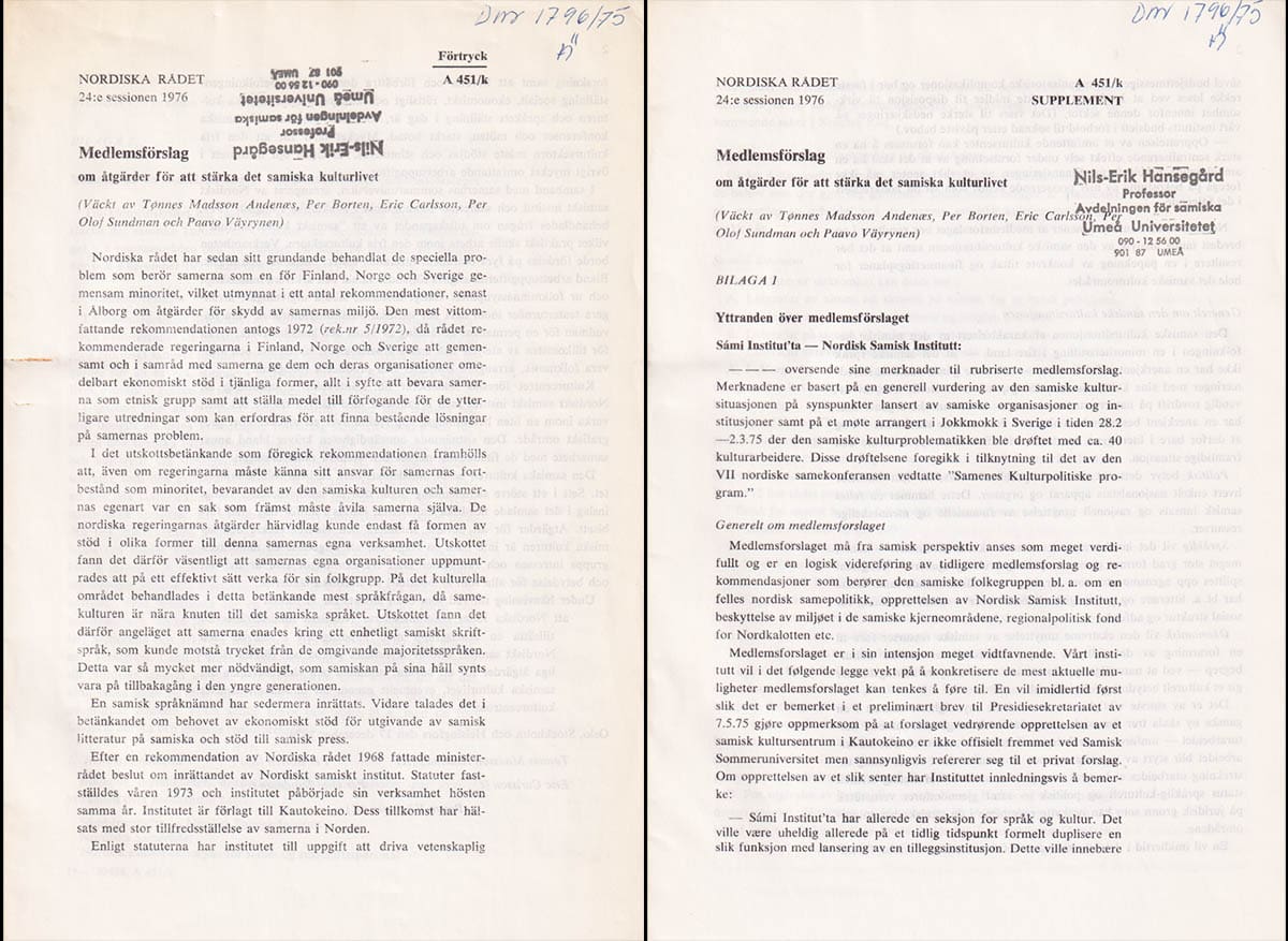 Medlemsförslag om åtgärder för att stärka det samiska kulturlivet