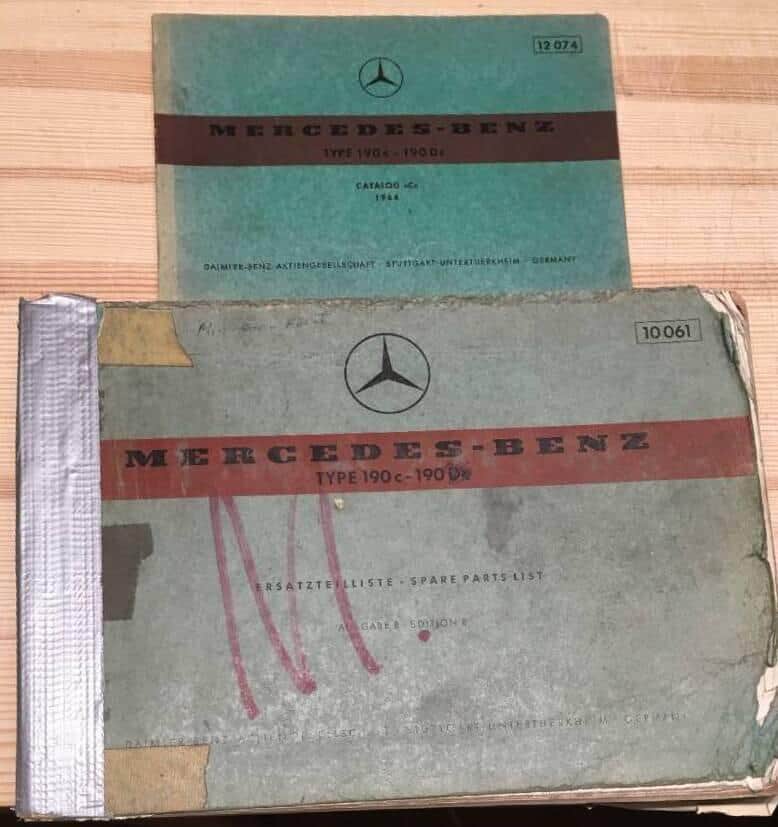 Mercedes reservdelsböcker - 190 c - 190 Dc