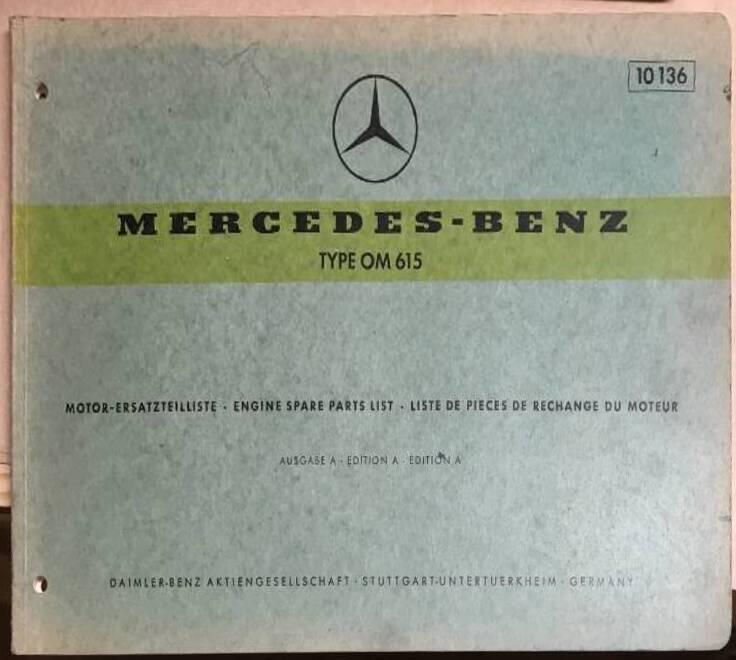 Mercedes reservdelsböcker - OM 615