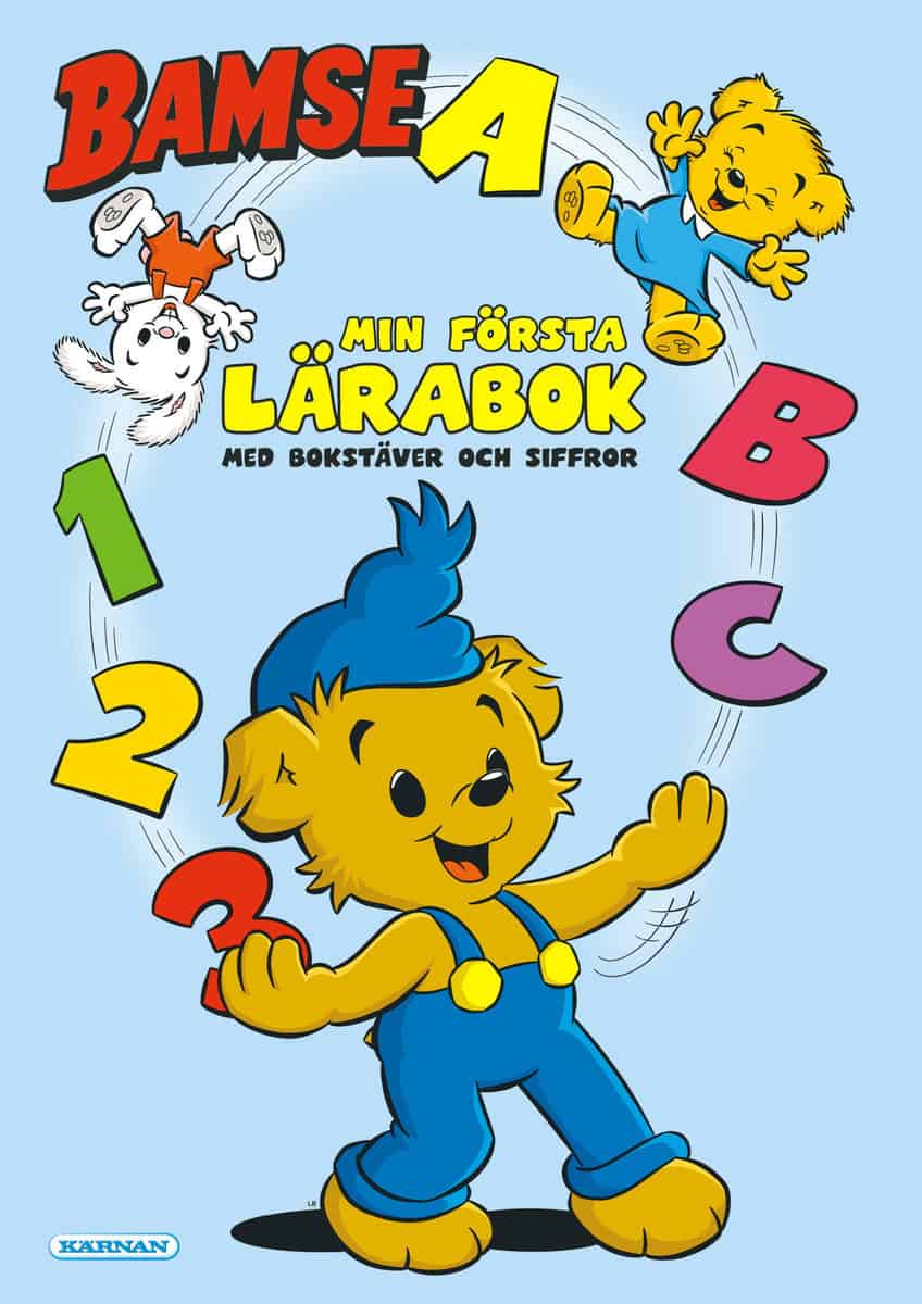 Min första lärabok med bokstäver och siffror Bamse