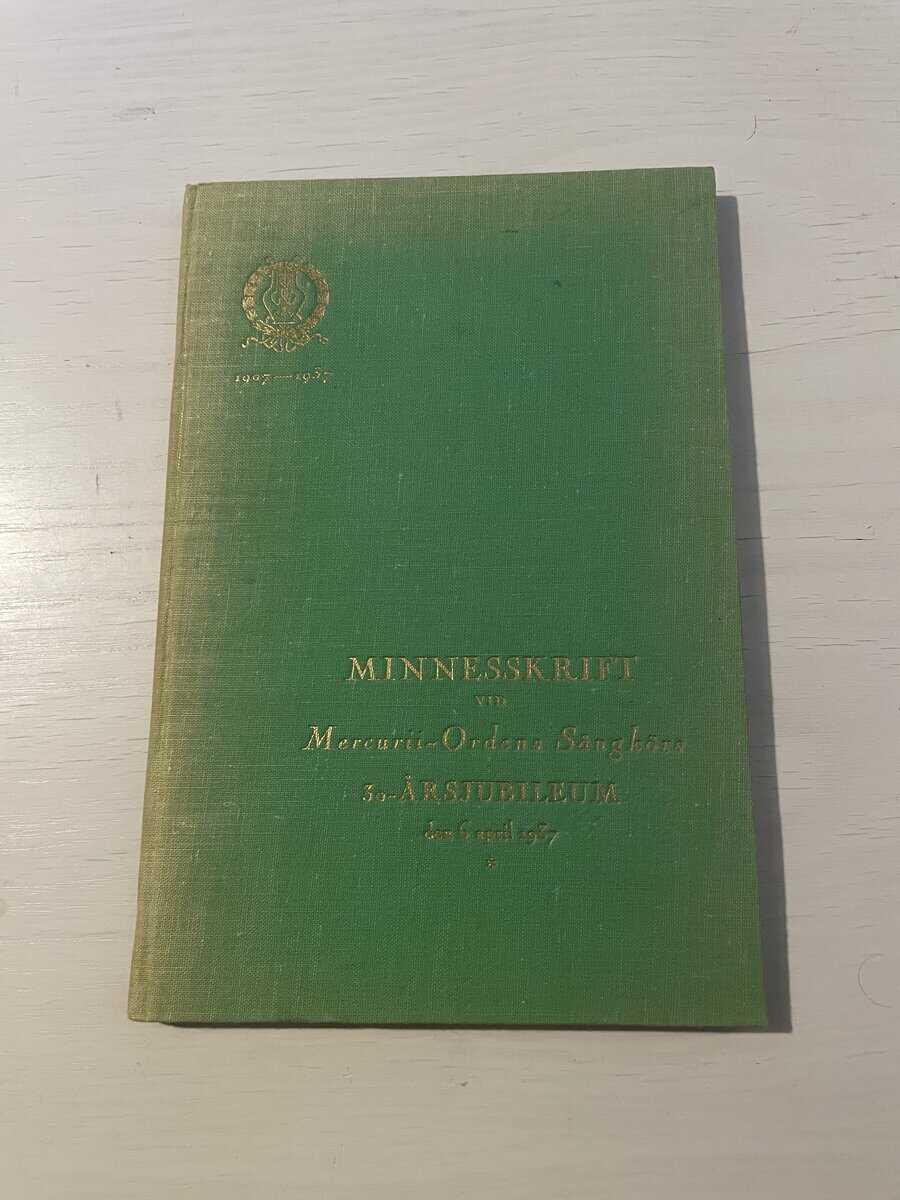 Minnesskrift vid Mercurii-ordens sångkörs 30-årsjubileum