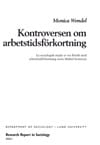 Monica Wendel : Research Report in Sociology