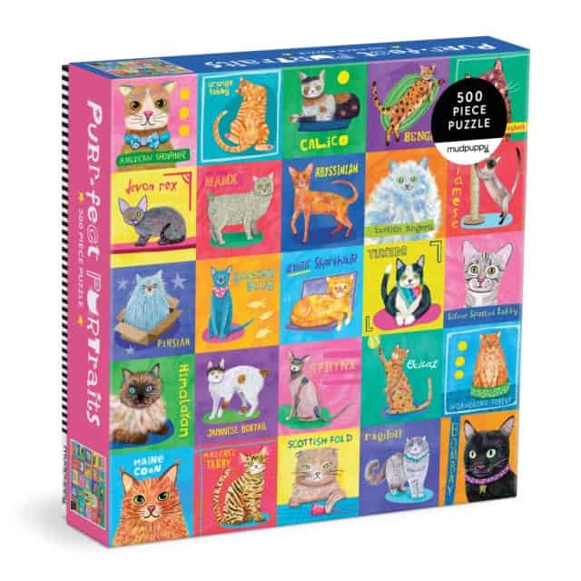 Mudpuppy : Purr-fect Portraits 500 Piece Family Puzzle