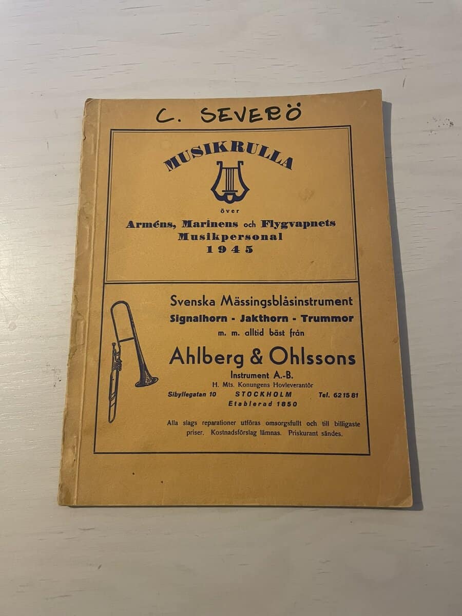 Musikrulla över arméns, marinens och flygvapnets musikpersonal 1945
