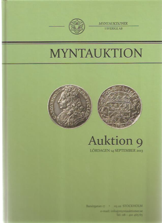 Myntauktion. Myntauktioner i Sverige AB. Auktion 9. (MISAB)