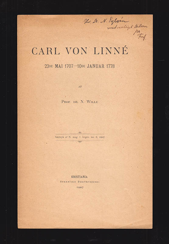 N. Wille : Carl von Linné. 23de mai 1707 - 10de Januar 1778