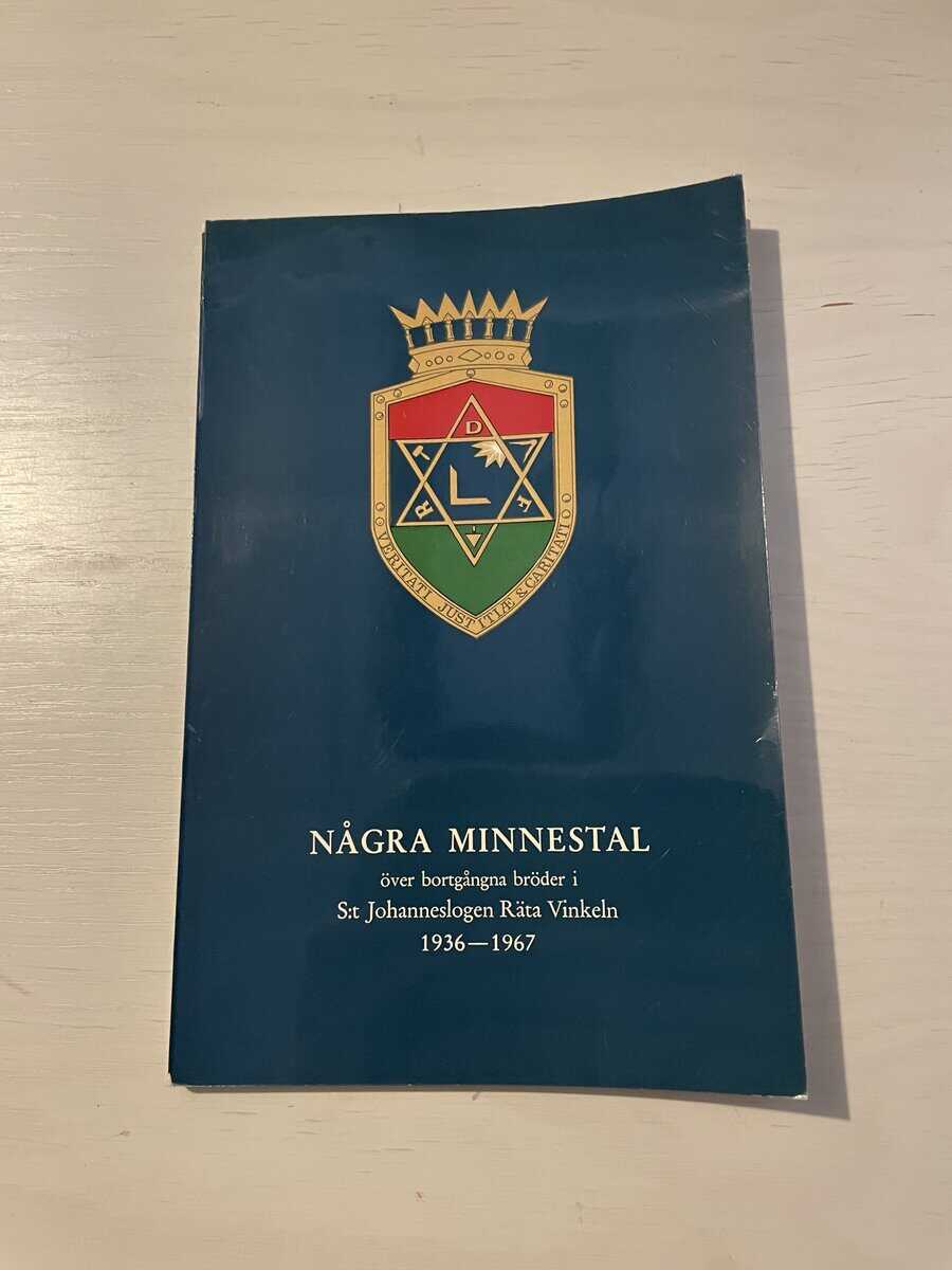 Några minnestal över bortgångna bröder i S:t Johanneslogen Räta Vinkeln 1936-1967