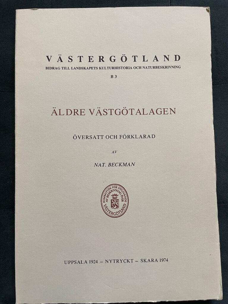 Nat. Beckman : Äldre Västgötalagen