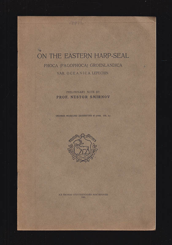 Nestor Smirnov : On the eastern Harp-Seal. Phoca (Pagophoca) Groenlandica var. Oceanica Lepechin. Preliminary note