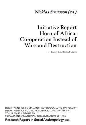 Nicklas Svensson : Initiative report Horn of Africa
