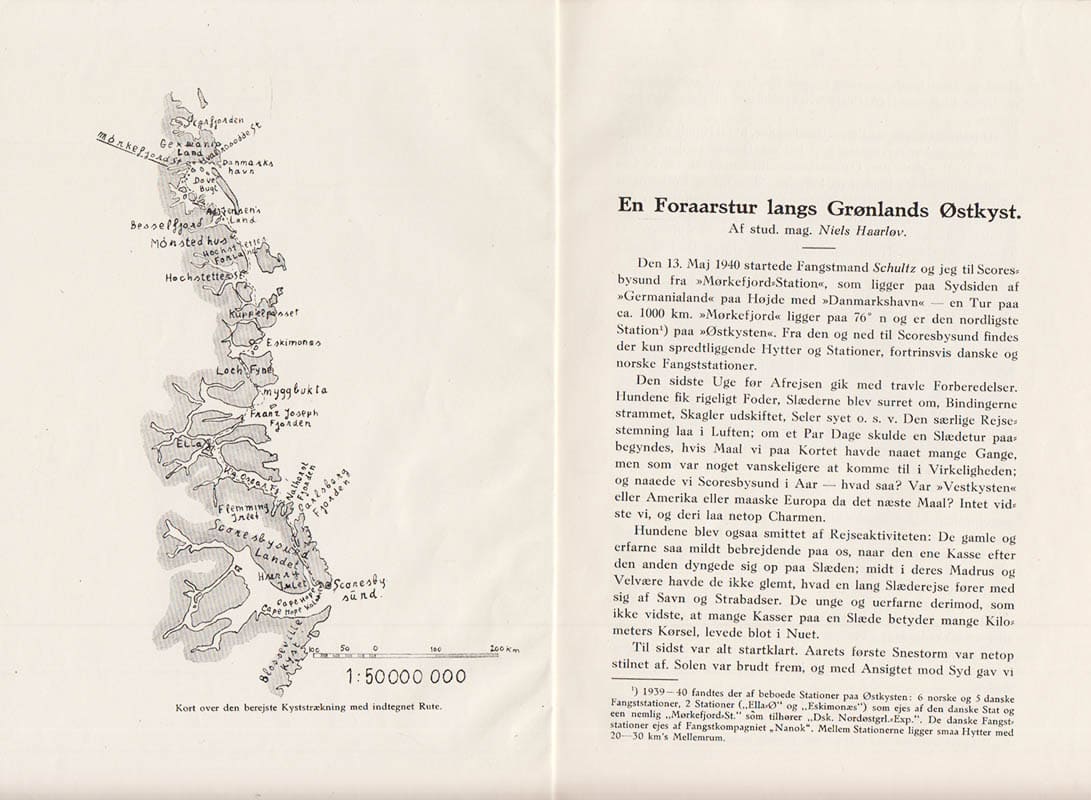 Niels Haarløv : En Foraarstur langs Grønlands Østkyst