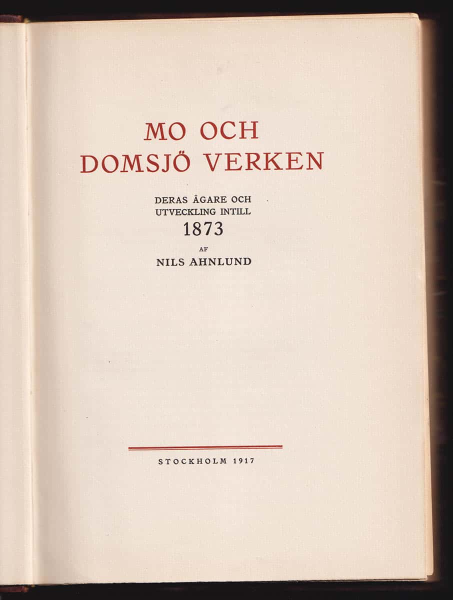 Nils Ahnlund : Mo och Domsjö verken