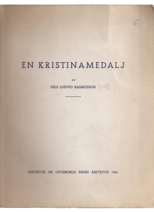 Nils Ludvig Rasmusson : En kristinamedalj
