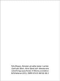 Nils Olsson : Konsten att sätta texter i verket