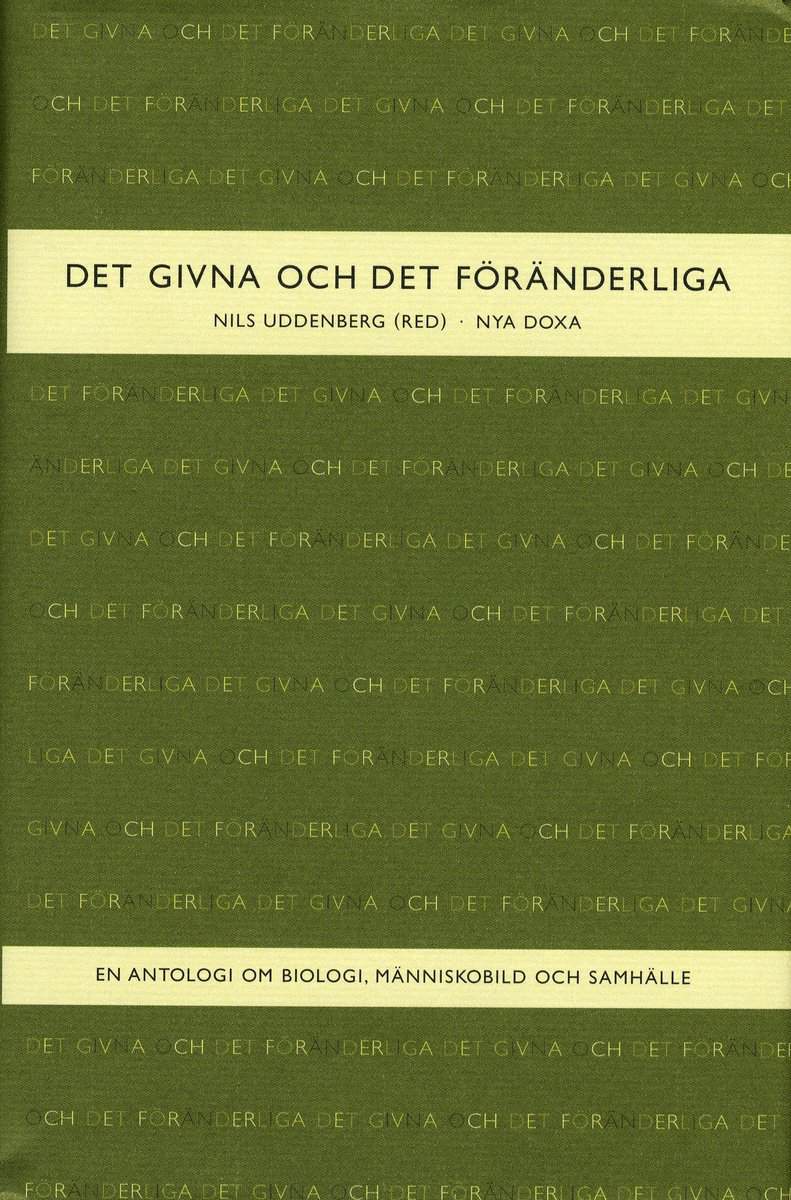 Nils Uddenberg : Det givna och det föränderliga
