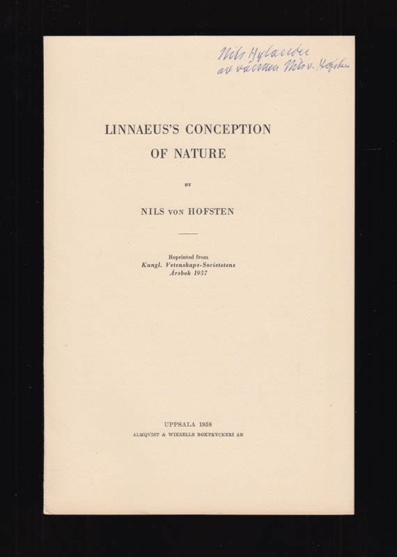 Nils von Hofsten : Linnaeus's Conception of Nature