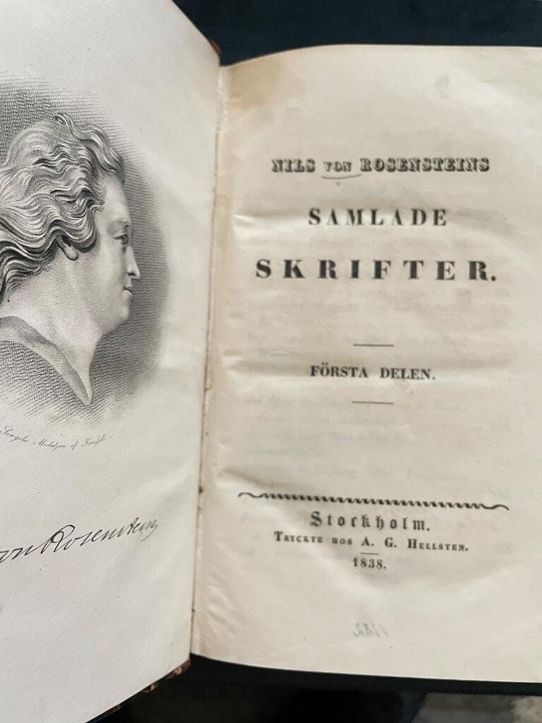 Nils von Rosenstein : Samlade Skrifter 1-3 (komplett)