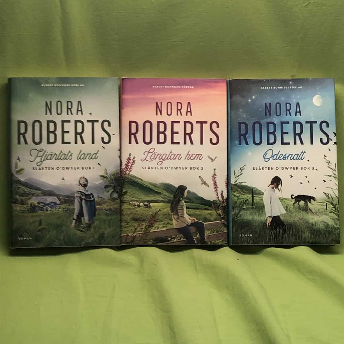 Nora Roberts : Släkten O'Dwyer 1-3 - Hjärtats land, Längtan hem, Ödesnatt (komplett 3 band)