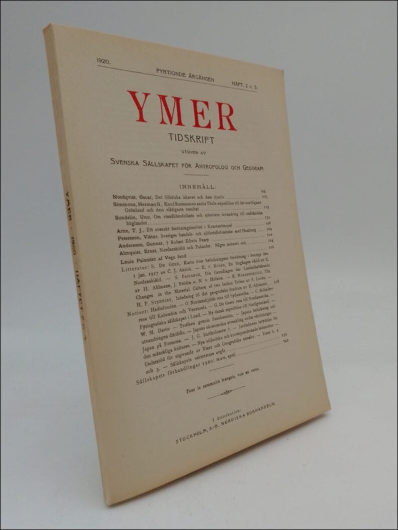 Nordqvist, Oscar ; Simmons, Herman G et al : Ymer