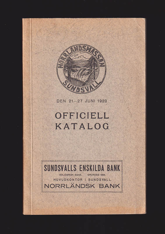 Norrlandsmässan Sundsvall 21-27 juni 1920. Officiell katalog