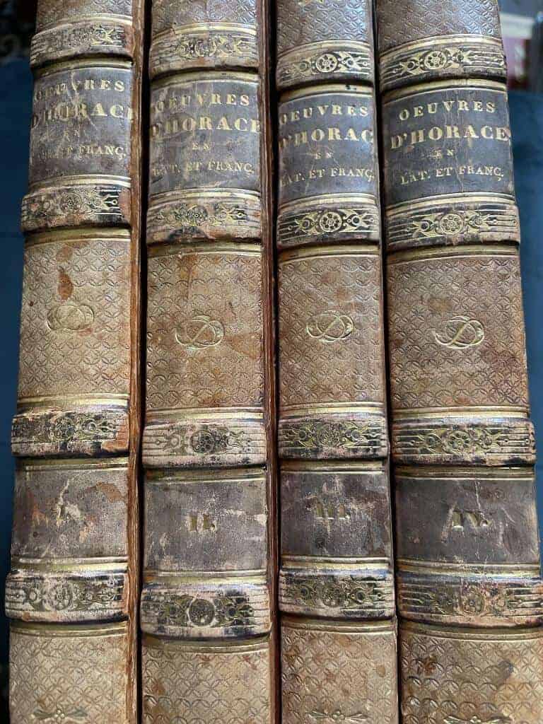 Oeuvres d'Horace en latin et en françois avec des remarques critiques et historiques par Monsieur Dacier I-IV