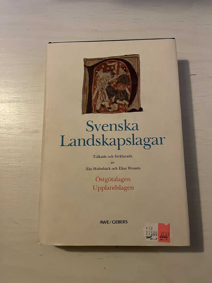 Ohlmarks, Åke; Wessén, Elias : Svenska landskapslagar