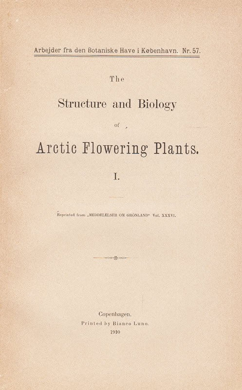 Olaf Galløe : The Structure and Biology of Arctic Flowering Plants. I. 4. Saxifragaceæ. 2. The Biological Leaf-anatomy of the Arctic species of Saxifraga