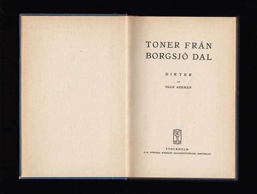 Olle Arbman : Toner från Borgsjö dal