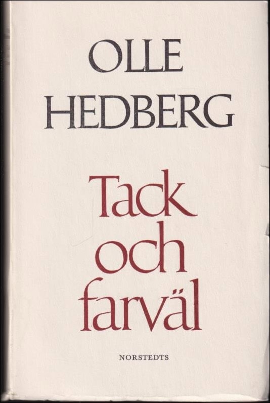 Olle Hedberg : Tack och farväl