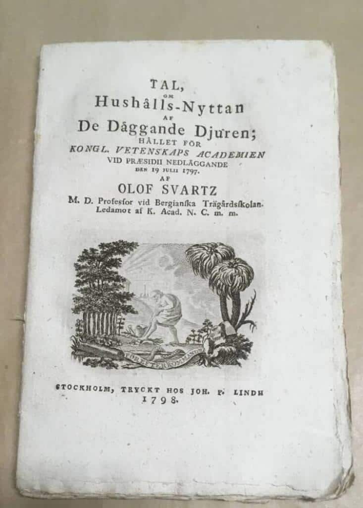 Olof Svartz : Tal om hushålls-nyttan af de däggande djuren