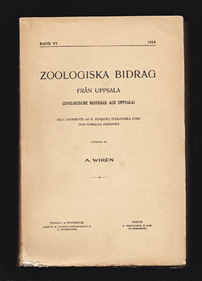 Olofsson, Ossian (1886-1973) ; Wirén, Einar : Beitrag zur Kenntnis der Harpacticiden-Familien Ectinosomidæ, Canthocampidæ (Gen. Marænobiotus) und Tachidiidæ nebst Beschreibungen einiger neuen und wenig bekannten, arktischen Brackwasser- und Süsswasser-Arten + Zur Morphologie und Phylogenie der Pantopoden + Studien über die Süsswasserfauna Spitzbergens. Beitrag zur Systematik, Biologie und Tiergeographie der Crustaceen und Rotatorien
