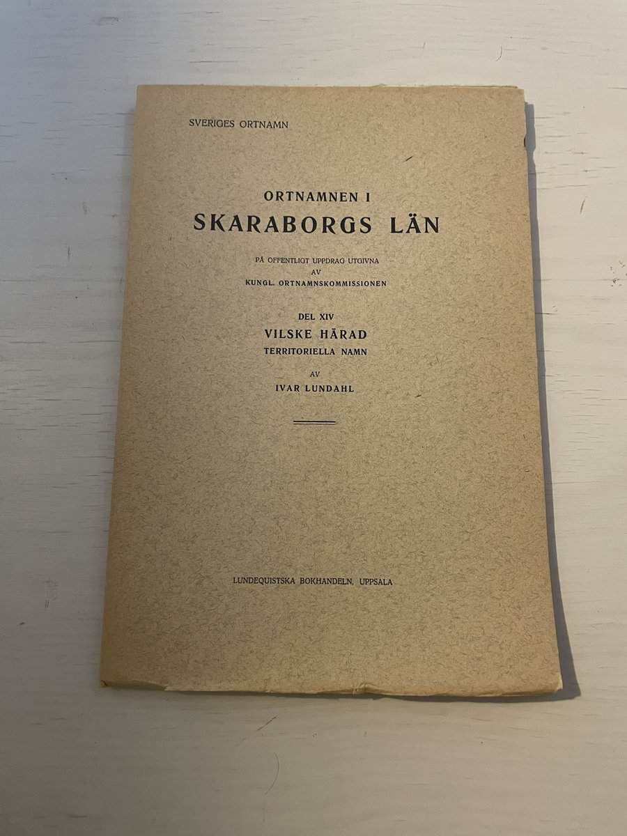Ortnamnen i Skaraborgs län - Del XIV (14) Vilske härad
