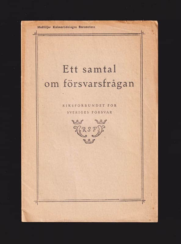 Oskar Sandqvist : Ett samtal om försvarsfrågan