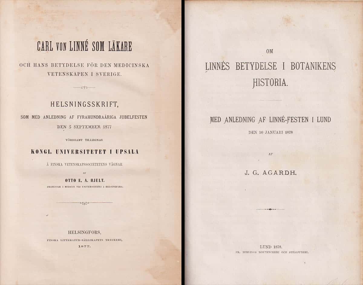 Otto E. A. Hjelt : Carl von Linné som läkare och hans betydelse för den medicinska vetenskapen i Sverige