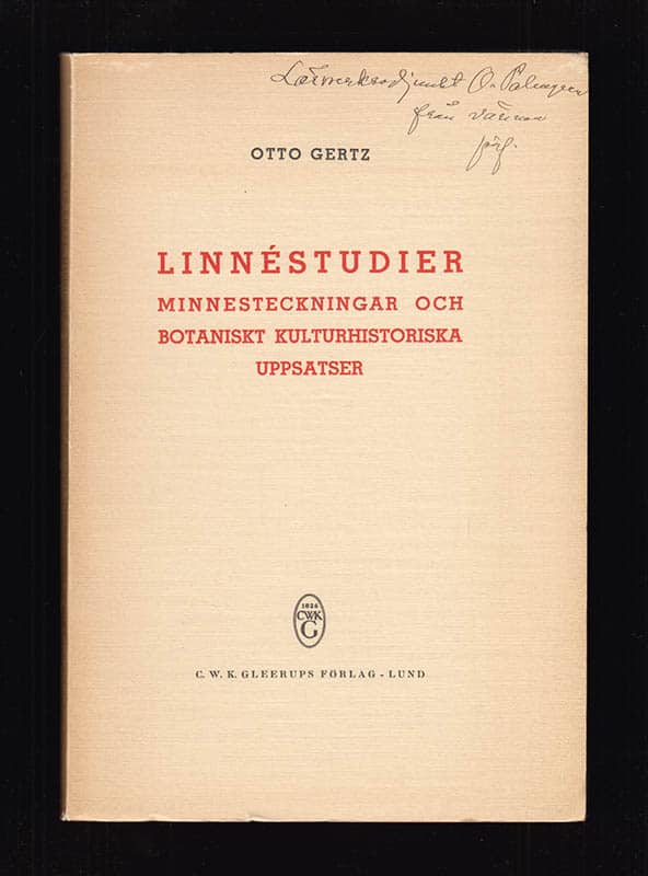 Otto Gertz : Linnéstudier