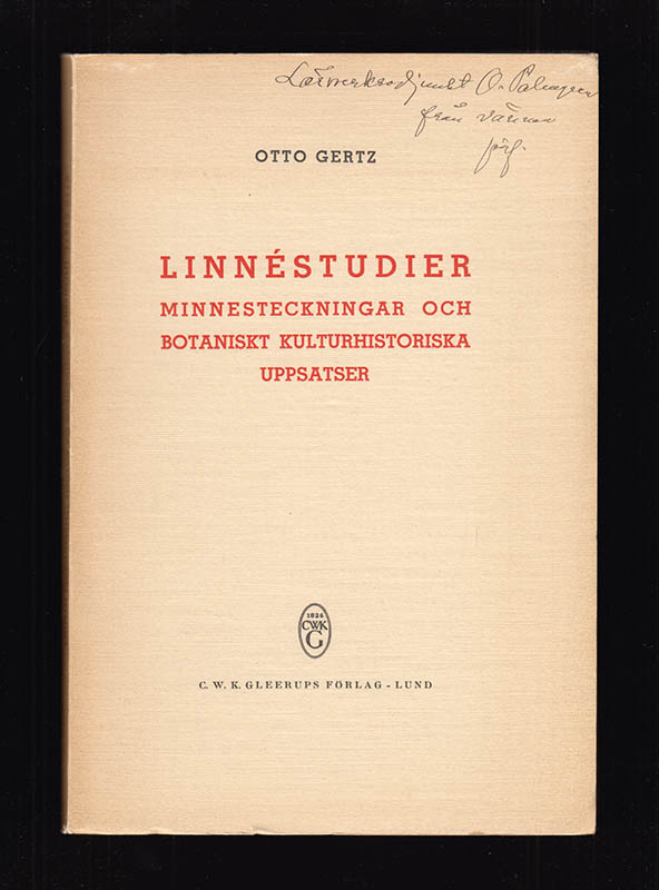 Otto Gertz : Linnéstudier