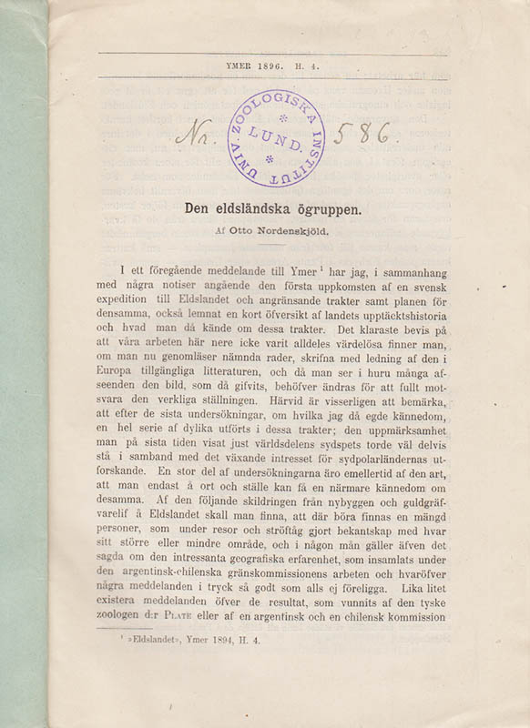 Otto Nordenskjöld : Den eldsländska ögruppen. Af Otto Nordenskjöld