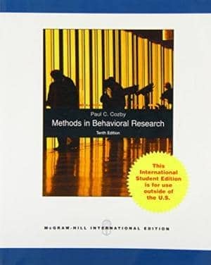 Paul Cozby : Methods in Behavioral Research