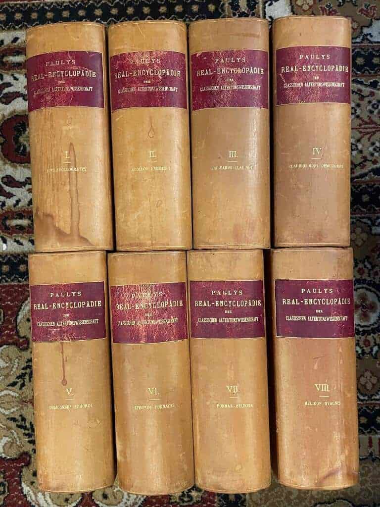 Paulys Real-Encyclopädie der classischen Altertumswissenschaft. Neue Bearbeitung, unter mitwirkung zahlreicher fachgenossen heraussgegeben von Georg Wissowa. Bd. 1-8