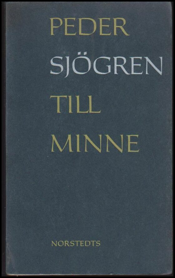 Peder Sjögren : Till minne