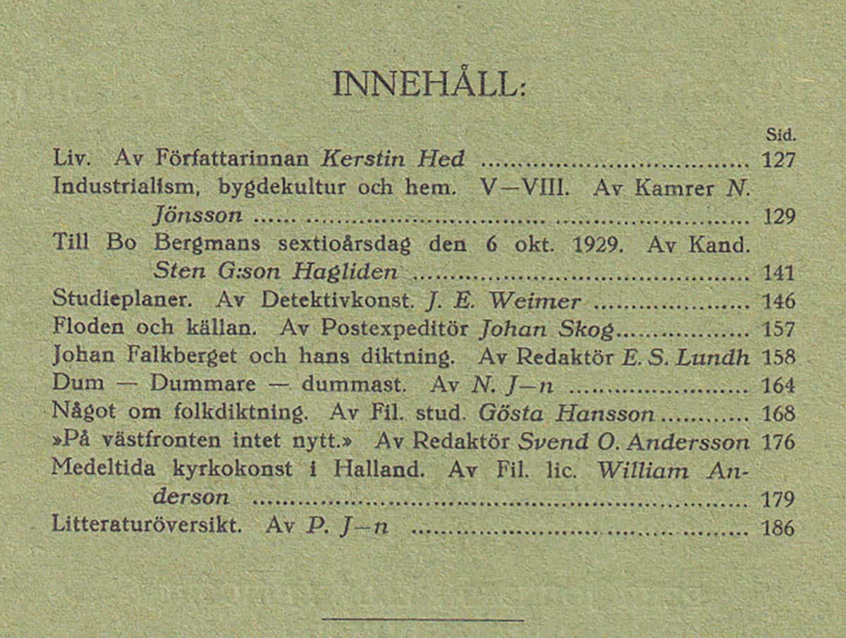 Pehr Johnsson : Brage