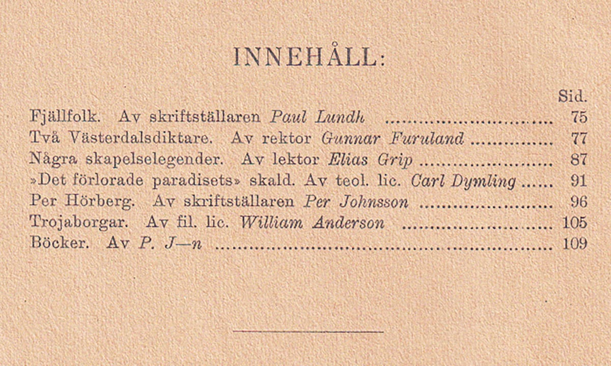 Pehr Johnsson : Brage