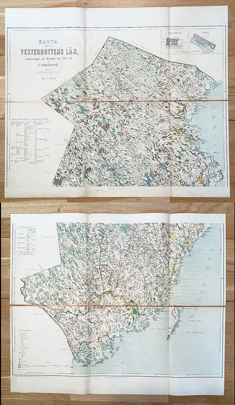 Per Adam Kjellerstedt : Karta öfver Vesterbottens län