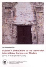 Per Ambrosiani : Swedish contributions to the Fourteenth International Congress of Slavists