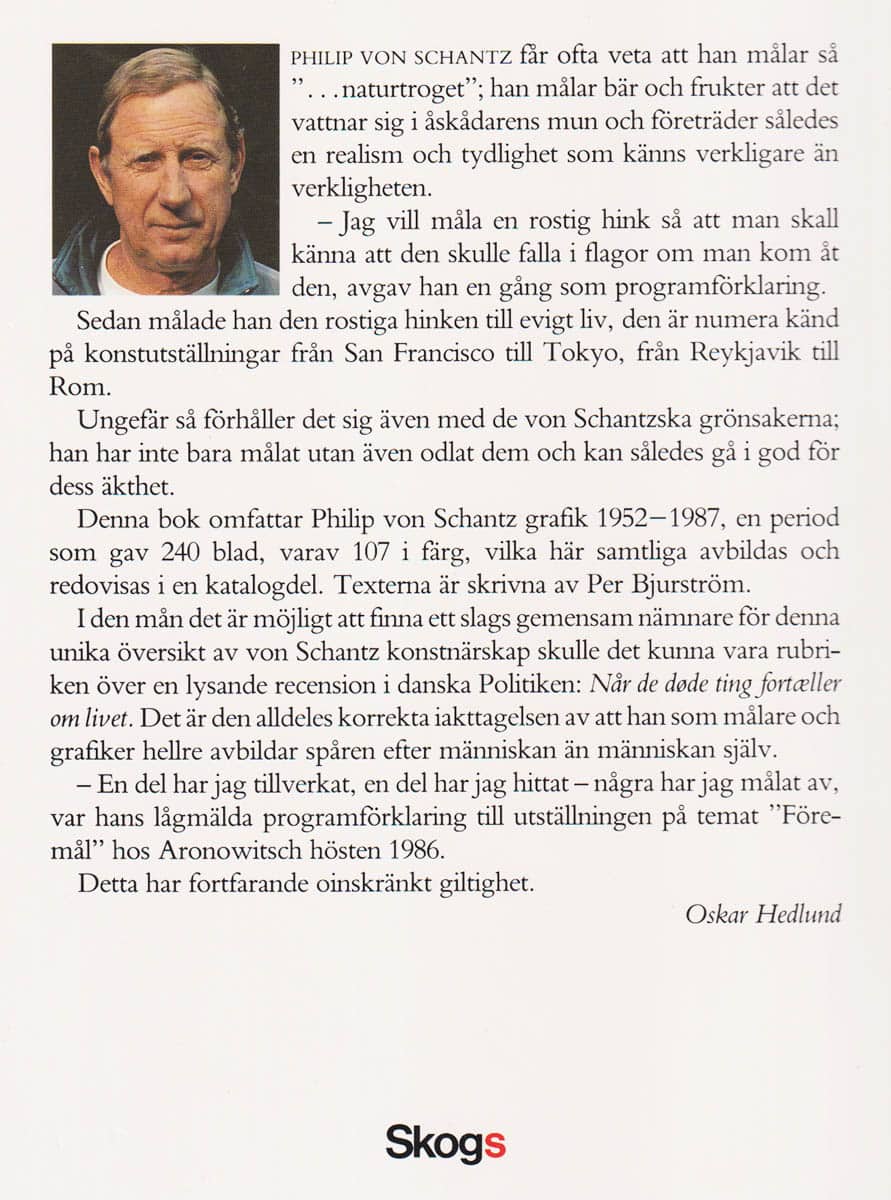 Per Bjurström : Philip von Schantz grafik