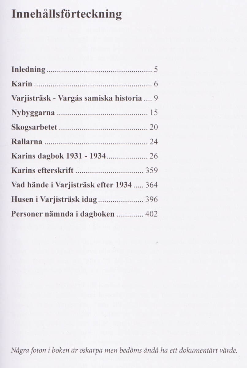 Per-Bruno Wisth : Karins dagbok 1931-1934 och Varjisträsk - Varggá